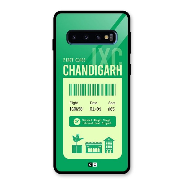 Chandigarh Boarding Pass Glass Back Case for Galaxy S10