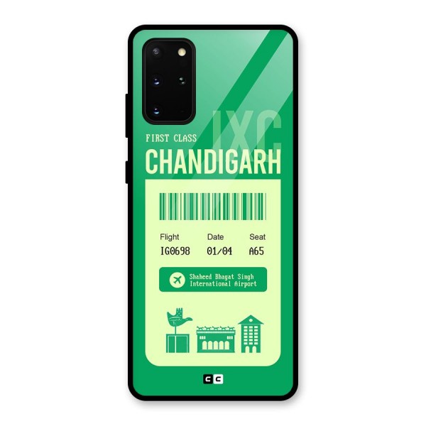 Chandigarh Boarding Pass Glass Back Case for Galaxy S20 Plus