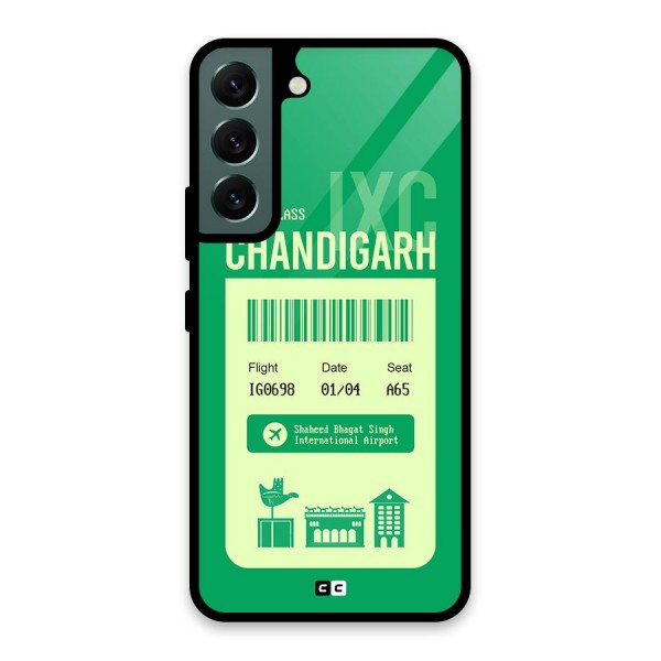 Chandigarh Boarding Pass Glass Back Case for Galaxy S22 5G