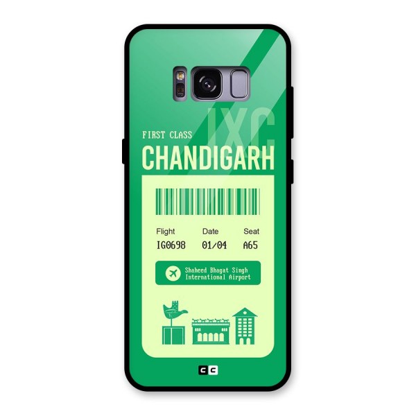 Chandigarh Boarding Pass Glass Back Case for Galaxy S8