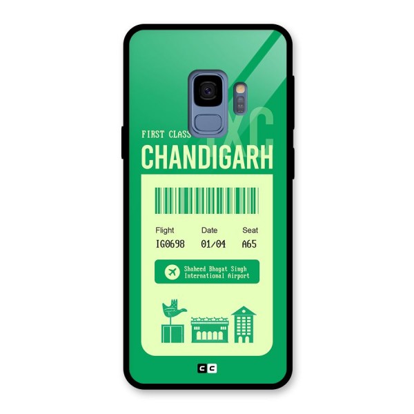 Chandigarh Boarding Pass Glass Back Case for Galaxy S9