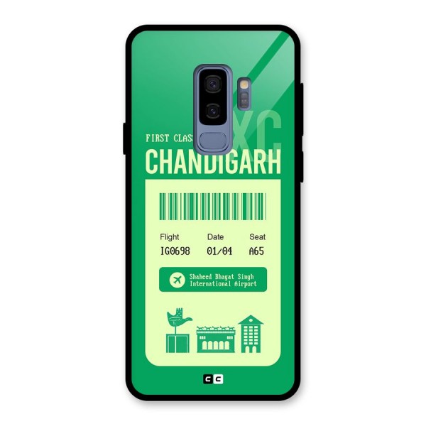 Chandigarh Boarding Pass Glass Back Case for Galaxy S9 Plus