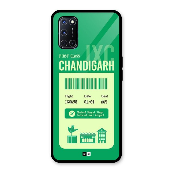 Chandigarh Boarding Pass Glass Back Case for Oppo A52