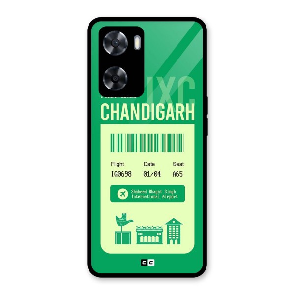 Chandigarh Boarding Pass Glass Back Case for Oppo A57 2022