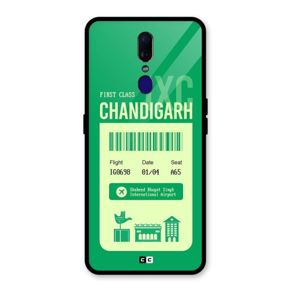 Chandigarh Boarding Pass Glass Back Case for Oppo F11