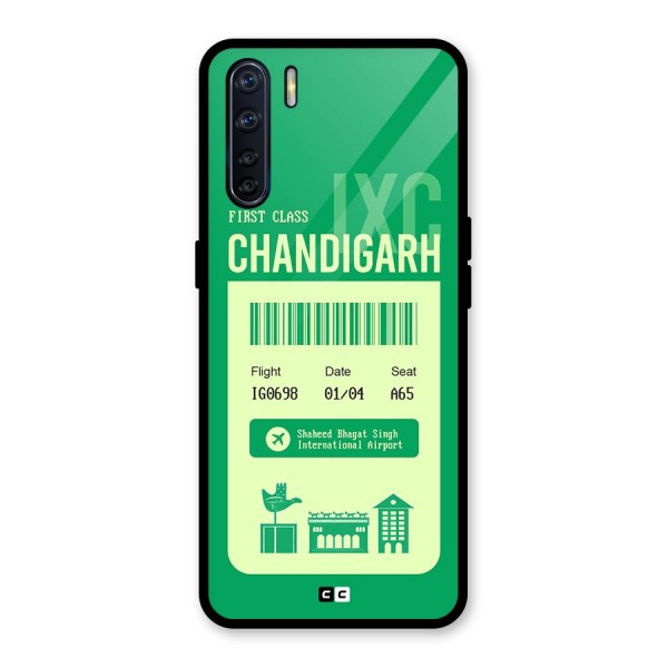 Chandigarh Boarding Pass Glass Back Case for Oppo F15