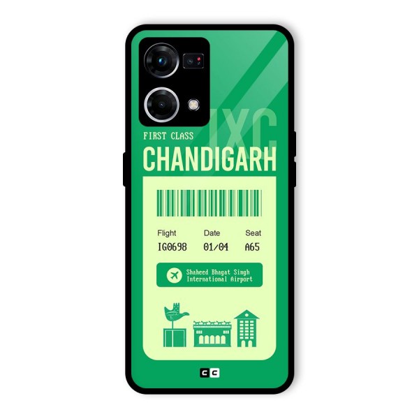 Chandigarh Boarding Pass Glass Back Case for Oppo F21 Pro 4G