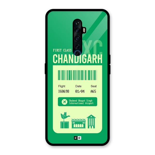 Chandigarh Boarding Pass Glass Back Case for Oppo Reno2 Z