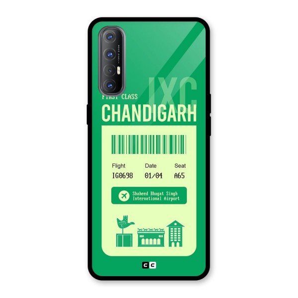 Chandigarh Boarding Pass Glass Back Case for Oppo Reno3 Pro