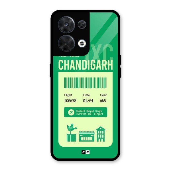 Chandigarh Boarding Pass Glass Back Case for Oppo Reno8 5G