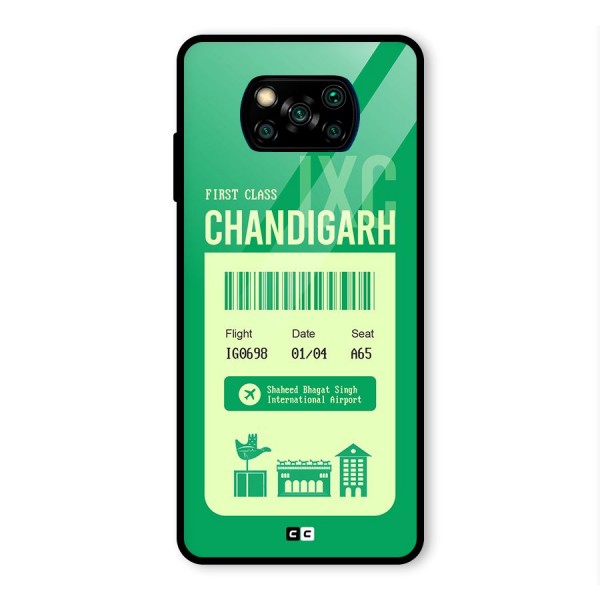 Chandigarh Boarding Pass Glass Back Case for Poco X3 Pro