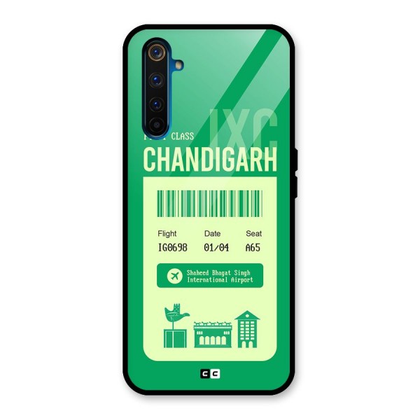 Chandigarh Boarding Pass Glass Back Case for Realme 6 Pro