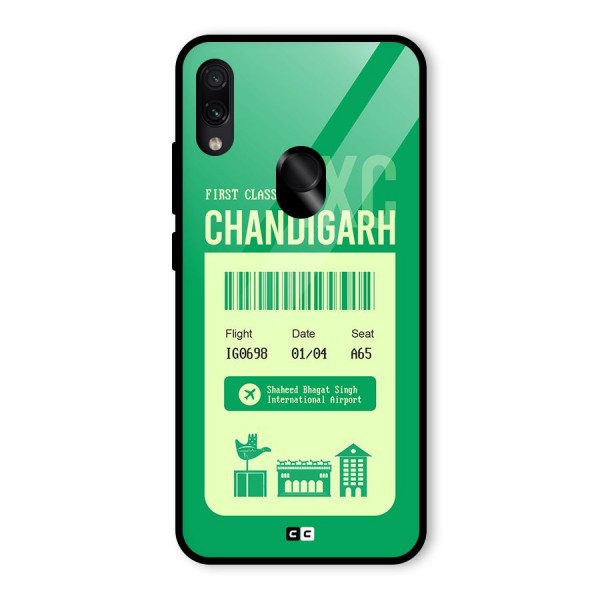Chandigarh Boarding Pass Glass Back Case for Redmi Note 7S