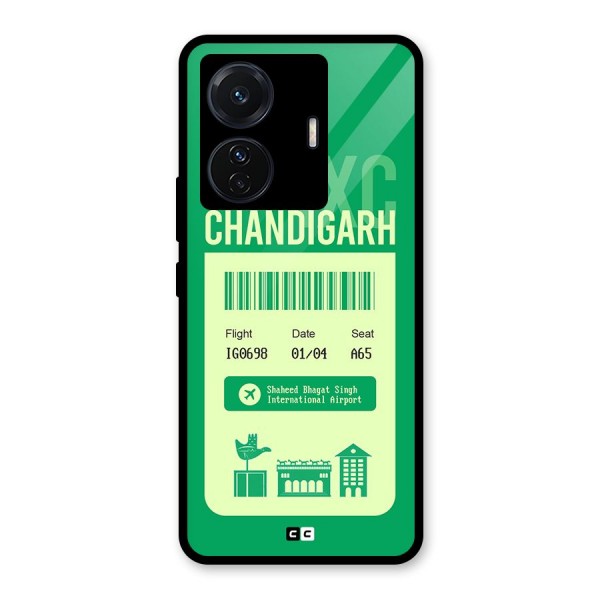 Chandigarh Boarding Pass Glass Back Case for Vivo T1 Pro