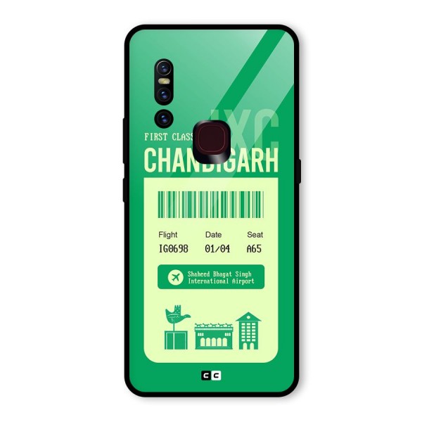 Chandigarh Boarding Pass Glass Back Case for Vivo V15