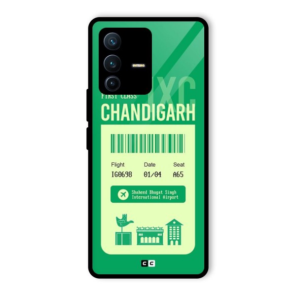 Chandigarh Boarding Pass Glass Back Case for Vivo V23 Pro