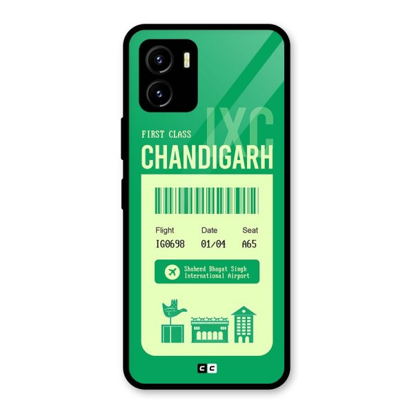 Chandigarh Boarding Pass Glass Back Case for Vivo Y15s