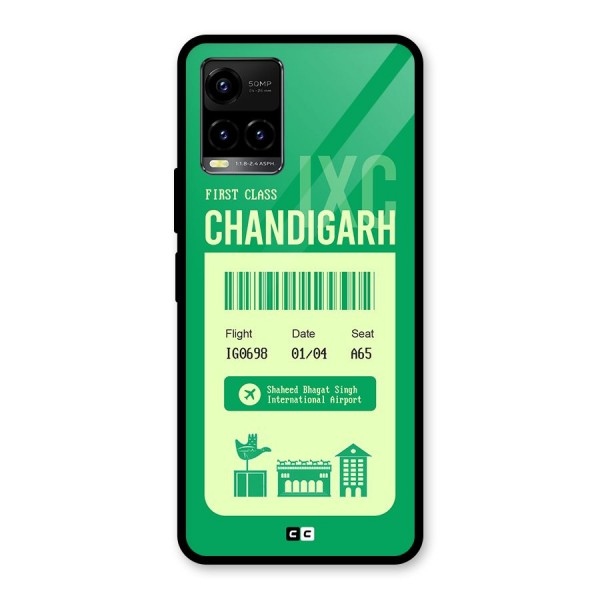 Chandigarh Boarding Pass Glass Back Case for Vivo Y21A