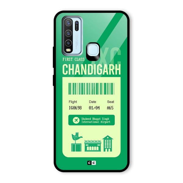 Chandigarh Boarding Pass Glass Back Case for Vivo Y30