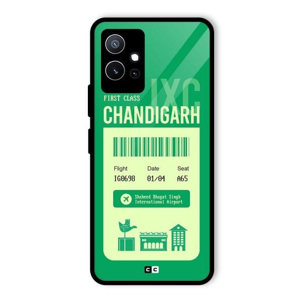 Chandigarh Boarding Pass Glass Back Case for Vivo iQOO Z6