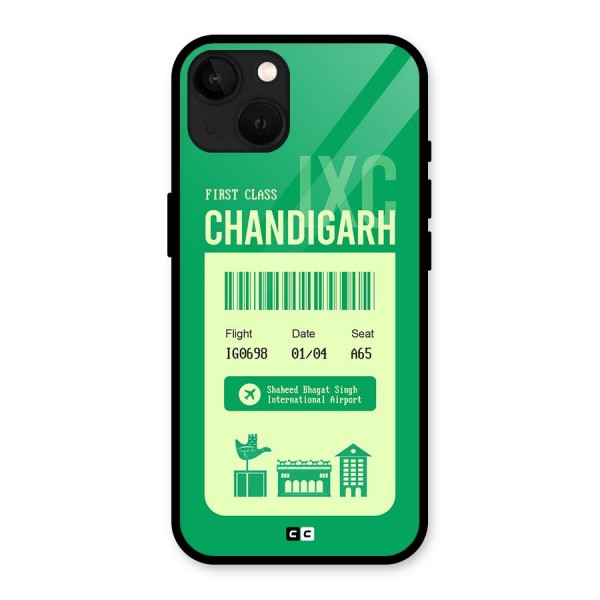 Chandigarh Boarding Pass Glass Back Case for iPhone 13