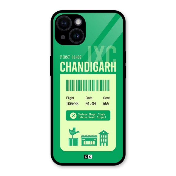 Chandigarh Boarding Pass Glass Back Case for iPhone 14