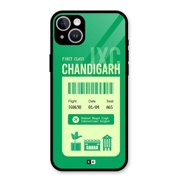 Chandigarh Boarding Pass Glass Back Case for iPhone 14 Plus