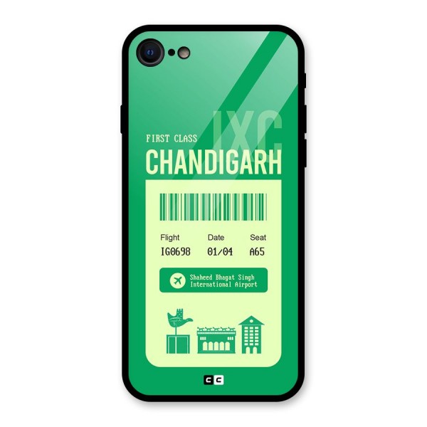 Chandigarh Boarding Pass Glass Back Case for iPhone 8