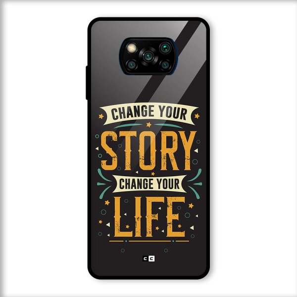 Change Your Life Glass Back Case for Poco X3