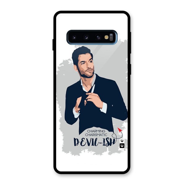 Charming Charismatic Lucifer Glass Back Case for Galaxy S10