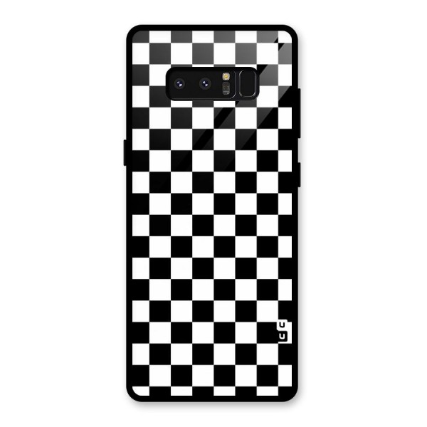 Checkerboard Glass Back Case for Galaxy Note 8