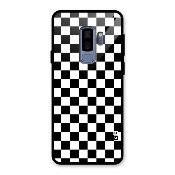 Checkerboard Glass Back Case for Galaxy S9 Plus