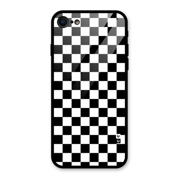 Checkerboard Glass Back Case for iPhone 8