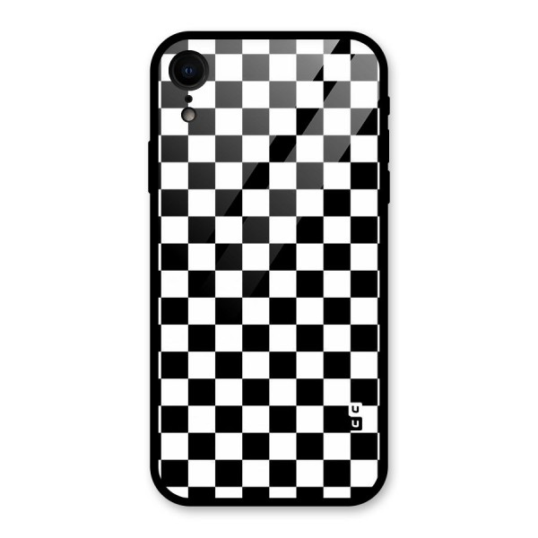 Checkerboard Glass Back Case for iPhone XR