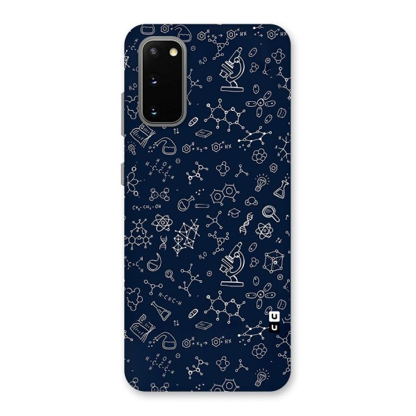 Chemistry Doodle Art Back Case for Galaxy S20