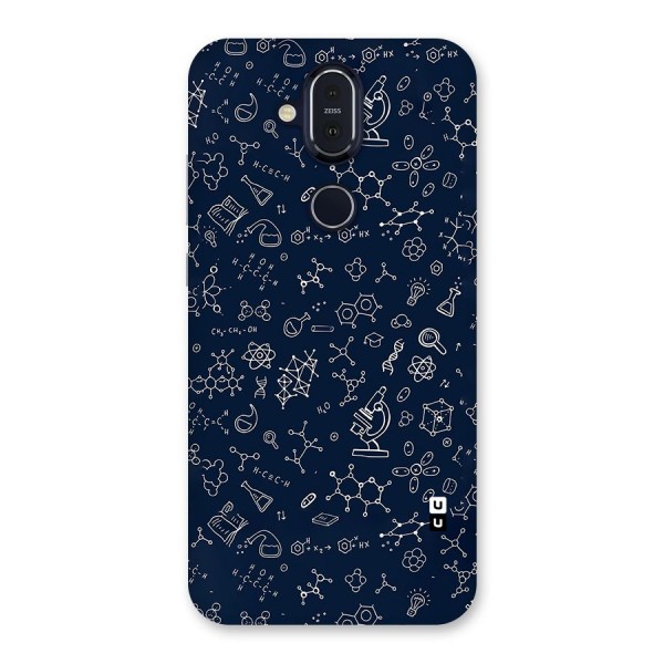 Chemistry Doodle Art Back Case for Nokia 8.1