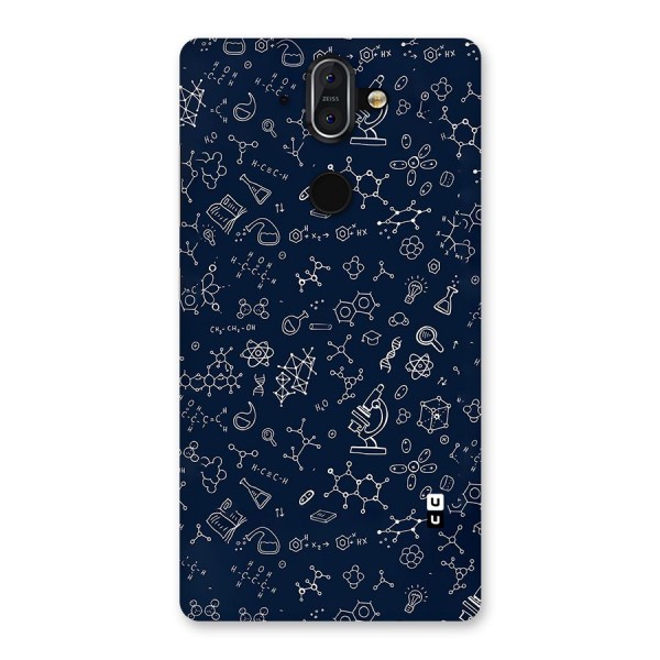 Chemistry Doodle Art Back Case for Nokia 8 Sirocco