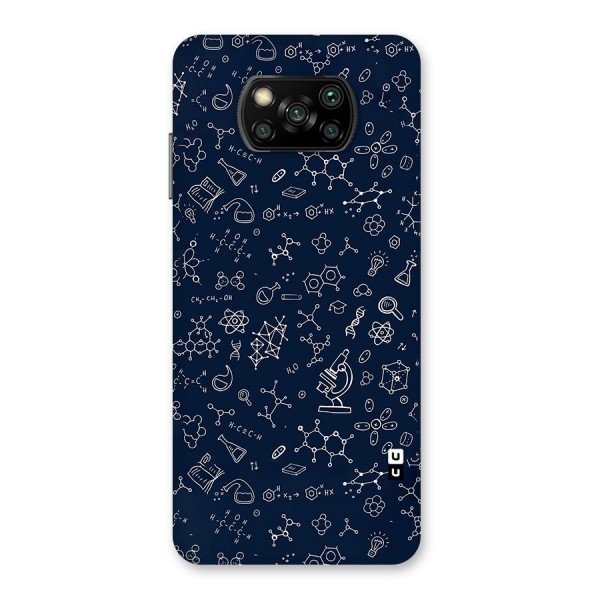 Chemistry Doodle Art Back Case for Poco X3