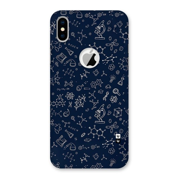 Chemistry Doodle Art Back Case for iPhone XS Logo Cut