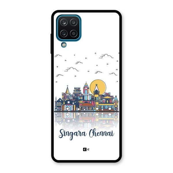 Chennai City Glass Back Case for Galaxy A12