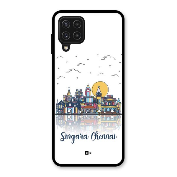 Chennai City Glass Back Case for Galaxy A22 4G