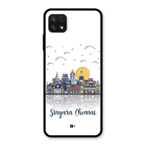 Chennai City Glass Back Case for Galaxy A22 5G