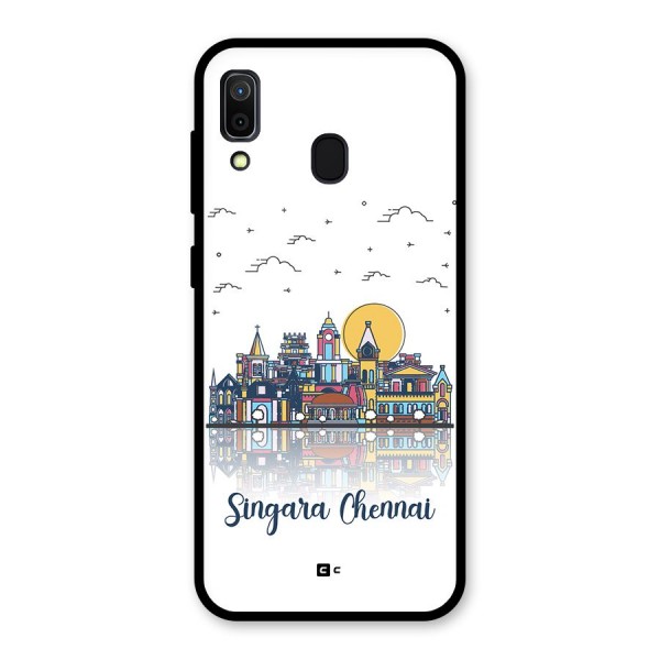 Chennai City Glass Back Case for Galaxy A30