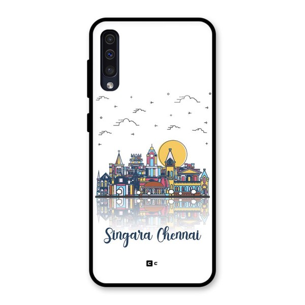 Chennai City Glass Back Case for Galaxy A50