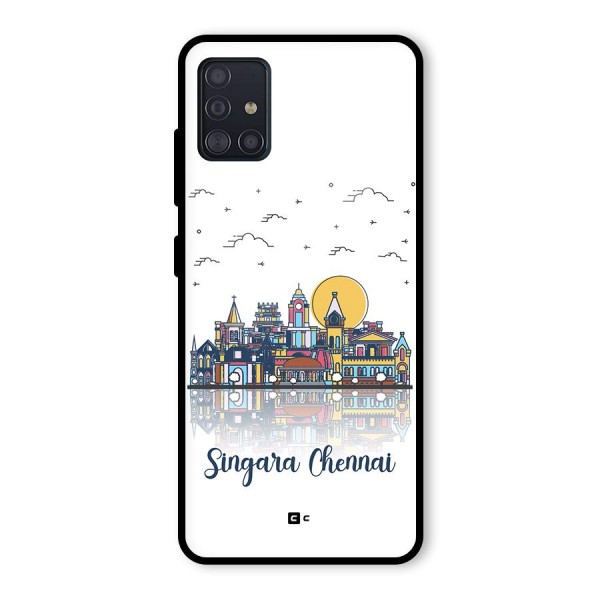 Chennai City Glass Back Case for Galaxy A51