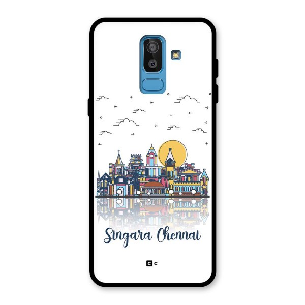 Chennai City Glass Back Case for Galaxy J8