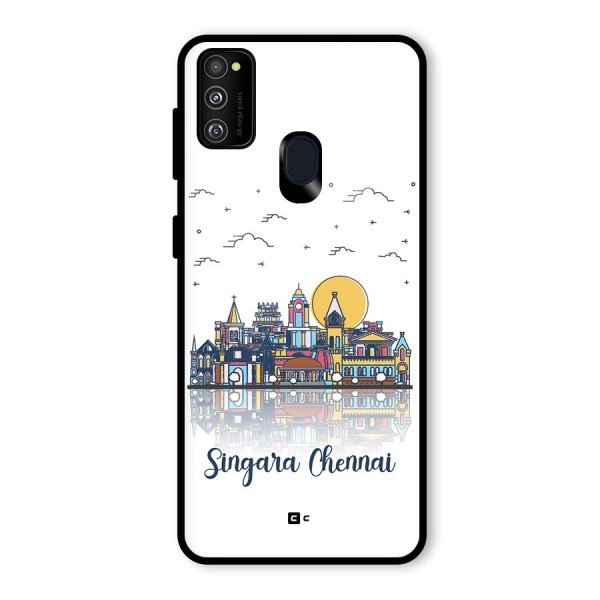 Chennai City Glass Back Case for Galaxy M21