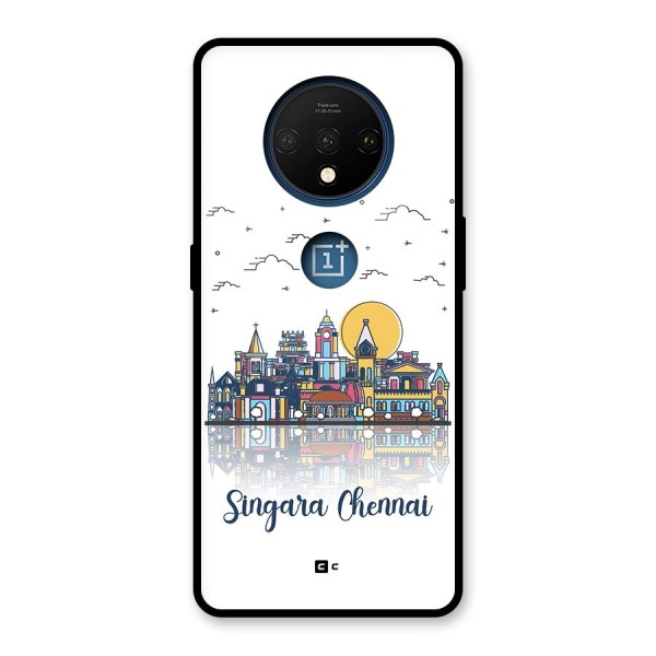 Chennai City Glass Back Case for OnePlus 7T