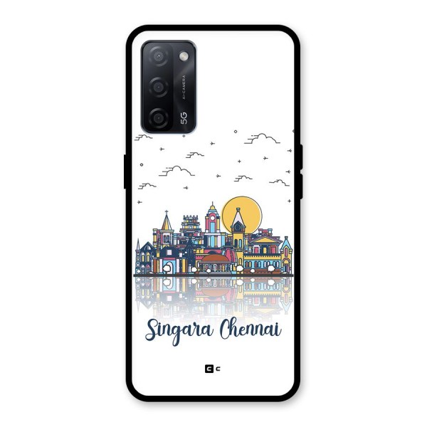 Chennai City Glass Back Case for Oppo A53s 5G