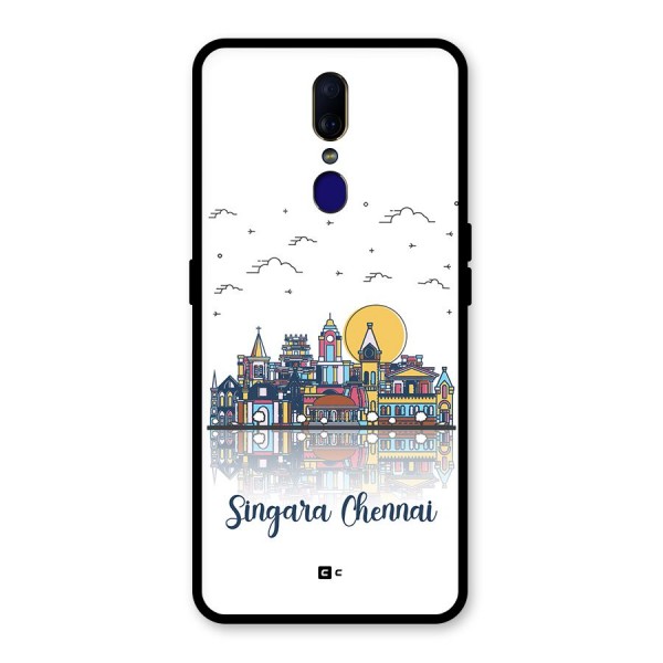 Chennai City Glass Back Case for Oppo F11